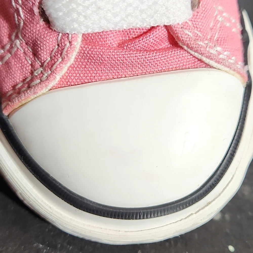 CONVERSE Pink Star Detail Lace Tie All Star Low Top Sneaker 8
